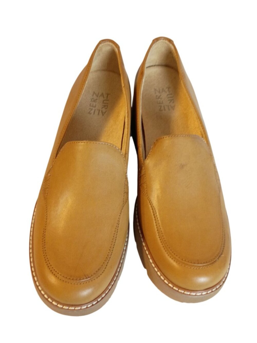 Naturalizer Cabaret Chunky Platform Lug Loafers Toffee Womens 9.5W New - Picture 5 of 15